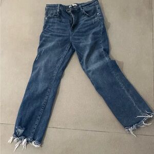 Women's Blue Distressed Jeans